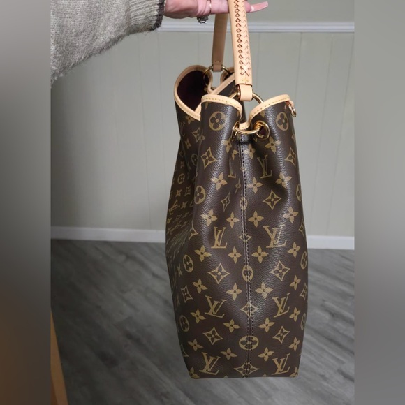 New Again Monogram canvas bag with a braided handle -name tag and Charm CHIPPED - Picture 6 of 16